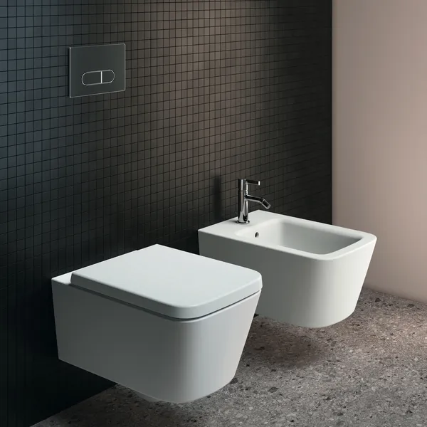 Ideal Standard Bidet „BlendCube“, Befestigung verdeckt 36 × 54 × 25 cm in Seidenweiß