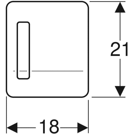 Urinalsteuerung mit pneumatischer Spülauslösung, Highline Betätigungsplatte: gebürstet