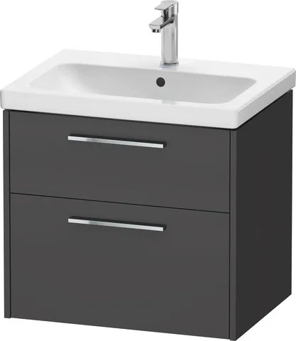 Duravit Waschtischunterschrank Wandhängend „D-Code“ 63,4 × 55,5 × 46 cm in Graphit Matt