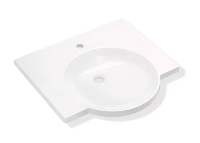 HEWI Waschtisch PG87, Mineralguss, alpinweiß, 600x550mm HEWI Waschtisch PG87, Mineralguss, alpinweiß, 600x550mm