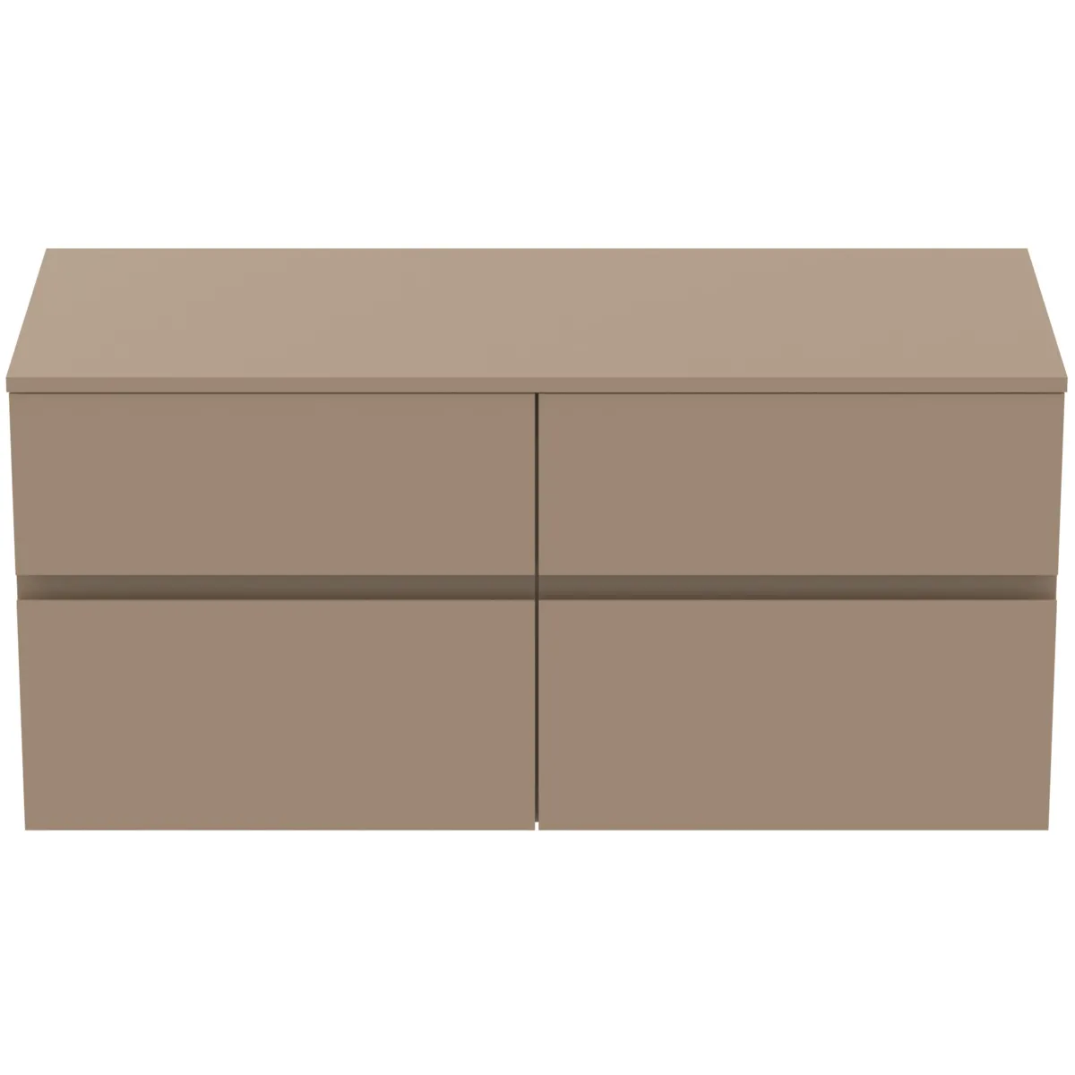 Ideal Standard Waschtischunterschrank Finesse ohne Ausschnitt, 1202x505x558mm, 4 Auszüge, Greige matt Ideal Standard Waschtischunterschrank Finesse ohne Ausschnitt, 1202x505x558mm, 4 Auszüge, Greige matt