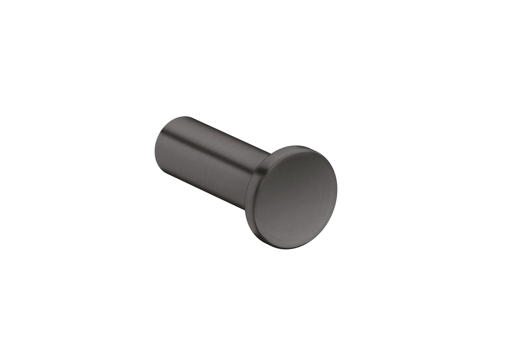 Hansgrohe AXOR Universal Circular Handtuchhaken Brushed Black Chrome Wandmontage Metall mit Befestigungsmaterial verdeckte Befestigung Durchmesser Bohrloch 6 mm