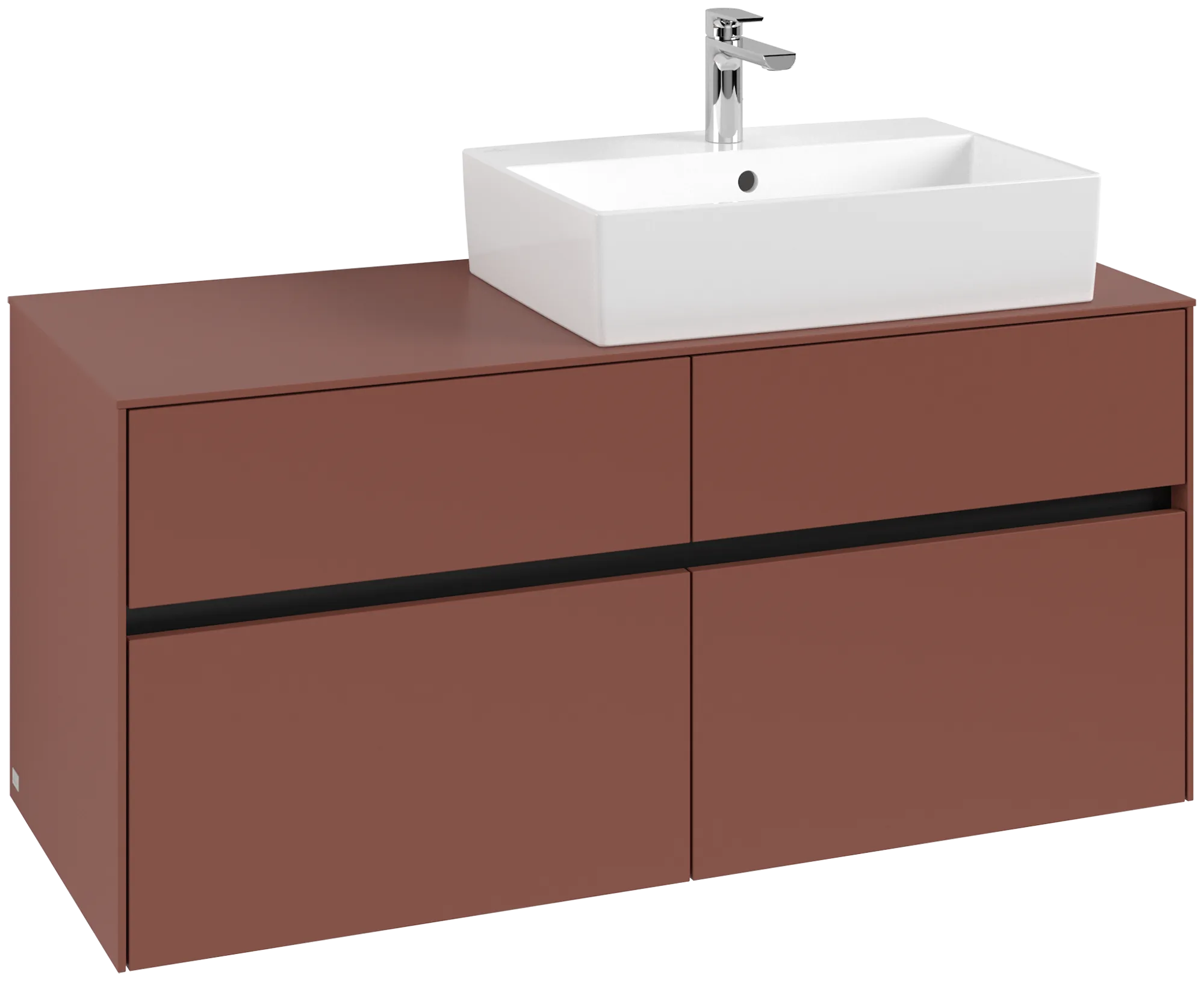 Villeroy & Boch Collaro Waschbeckenunterschrank C130B0, 1200x548x500mm, Wine Red