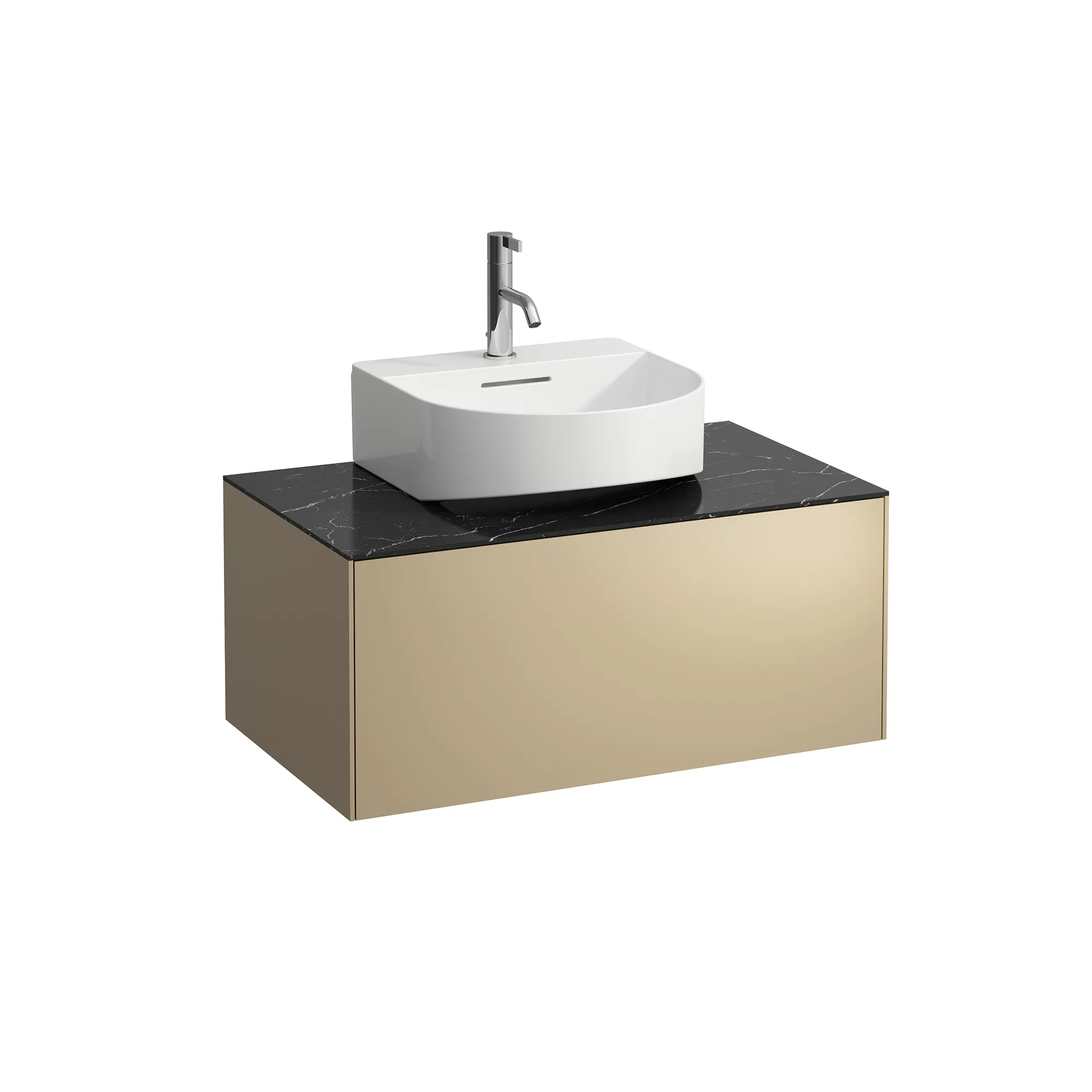 Laufen Waschtischunterbau „SONAR“ 777 × 341 × 457 mm Gold, mittig