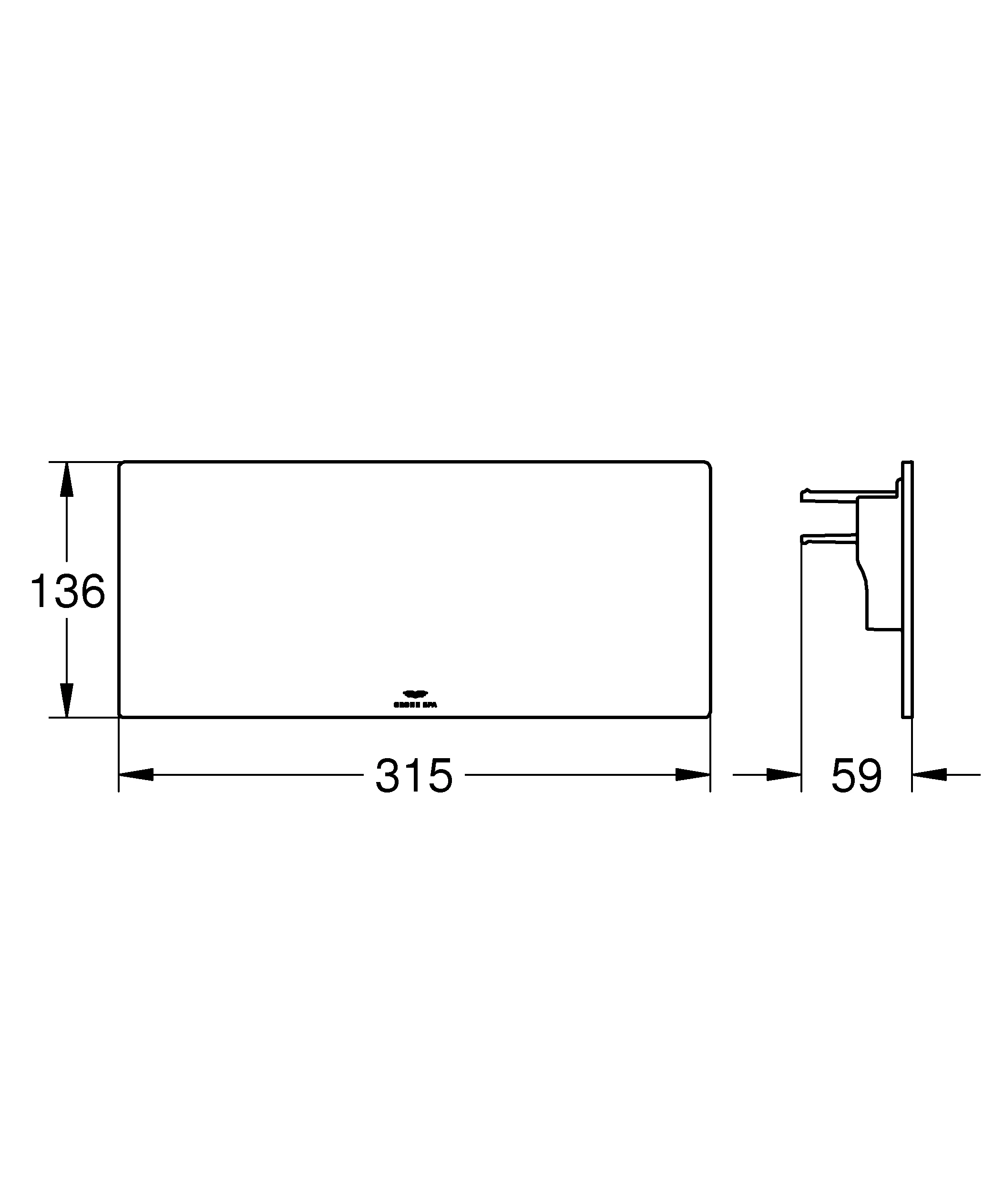 Dusch-/Wannenablage Allure 18968_1, passend für 32 846 001 und 32 826 001, chrom/transparent