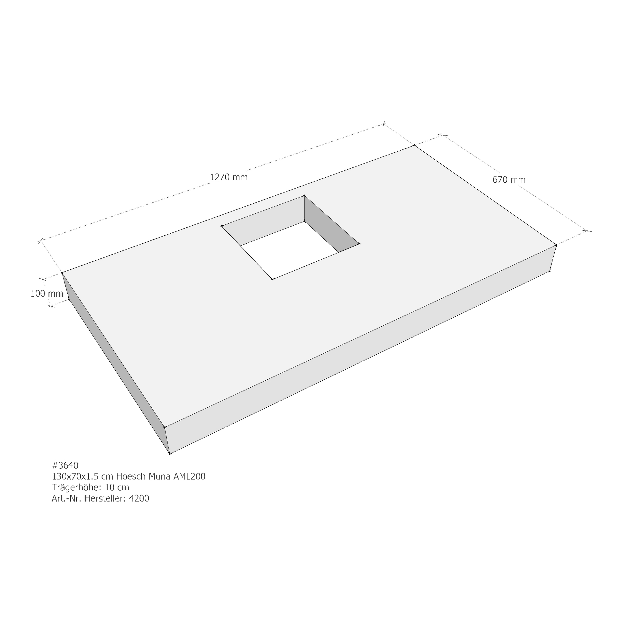 Duschwannenträger für Hoesch Muna 130 × 70 × 1,5 cm Breite: 70 cm / Länge: 130 cm Duschwannenträger für Hoesch Muna 130 × 70 × 1,5 cm Breite: 70 cm / Länge: 130 cm
