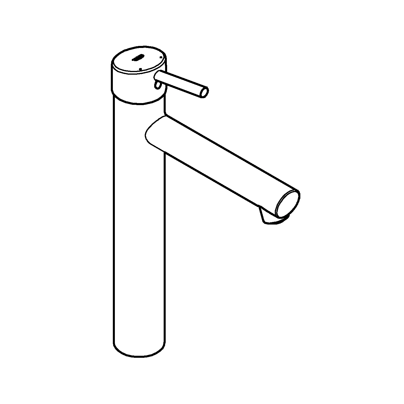 Einhand-Waschtischbatterie Concetto 23920_1, XL-Size, Einlochmontage, für freistehende Waschschüsseln, glatter Körper, chrom