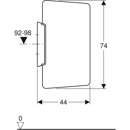 Basic Urinaltrennwand: weiß-alpin
