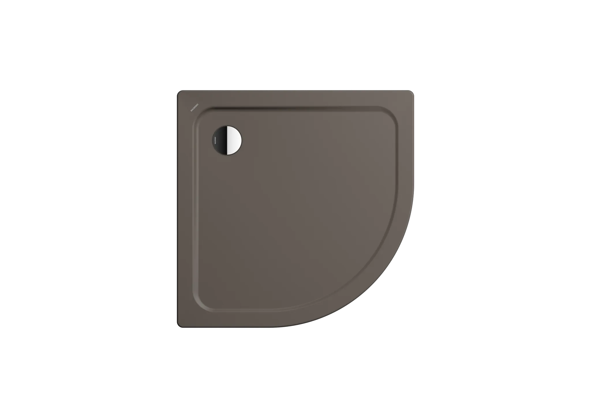 Kaldewei viertelkreis Duschwanne „Arrondo“ 100 × 100 cm in warm grey 80