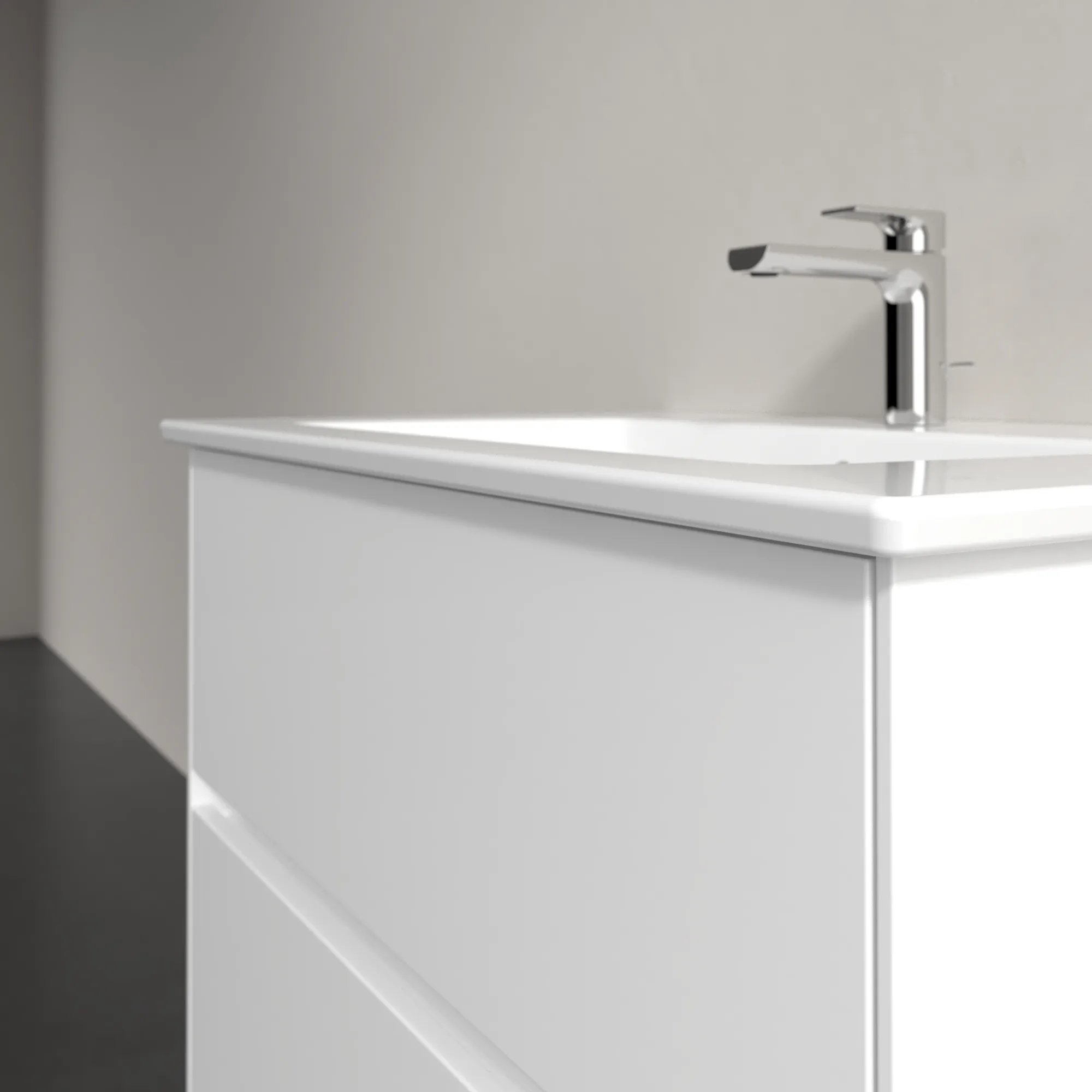 Villeroy & Boch Waschtischunterschrank „Collaro“ 761 × 610 × 480 mm Glossy White, ohne Beleuchtung, für Becken mittig Villeroy & Boch Waschtischunterschrank „Collaro“ 761 × 610 × 480 mm Glossy White, ohne Beleuchtung, für Becken mittig