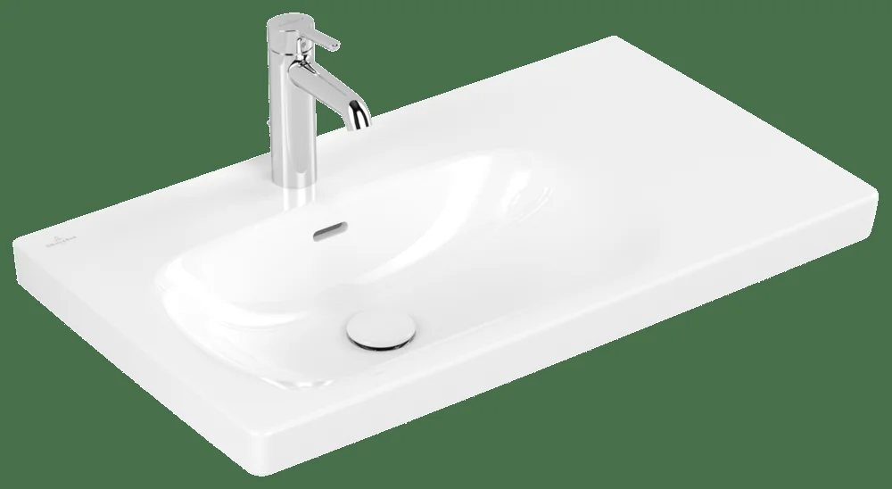 Villeroy & Boch Schrankwaschtisch Skyla 5A52L1, 800x460mm, Rechteck, Becken links, 1HL. mittleres Hahnloch durchgestochen, mit Überlauf, Weiß Alpin Becken: links / Farbe: Weiß Alpin / Größe: 80 × 46 cm / Hahnlochbohrung: mit 1×1 Hahnlochbohrung / Hahnlochposition: mittig / Oberflächenveredelung: ohne Oberflächenveredelung / Überlauf: mit Überlauf Villeroy & Boch Schrankwaschtisch Skyla 5A52L1, 800x460mm, Rechteck, Becken links, 1HL. mittleres Hahnloch durchgestochen, mit Überlauf, Weiß Alpin Becken: links / Farbe: Weiß Alpin / Größe: 80 × 46 cm / Hahnlochbohrung: mit 1×1 Hahnlochbohrung / Hahnlochposition: mittig / Oberflächenveredelung: ohne Oberflächenveredelung / Überlauf: mit Überlauf