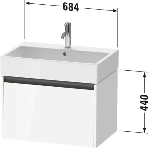 Duravit Waschtischunterschrank wandhängend „Ketho.2“ 68,4 × 44 × 46 cm Basalt Matt Duravit Waschtischunterschrank wandhängend „Ketho.2“ 68,4 × 44 × 46 cm Basalt Matt