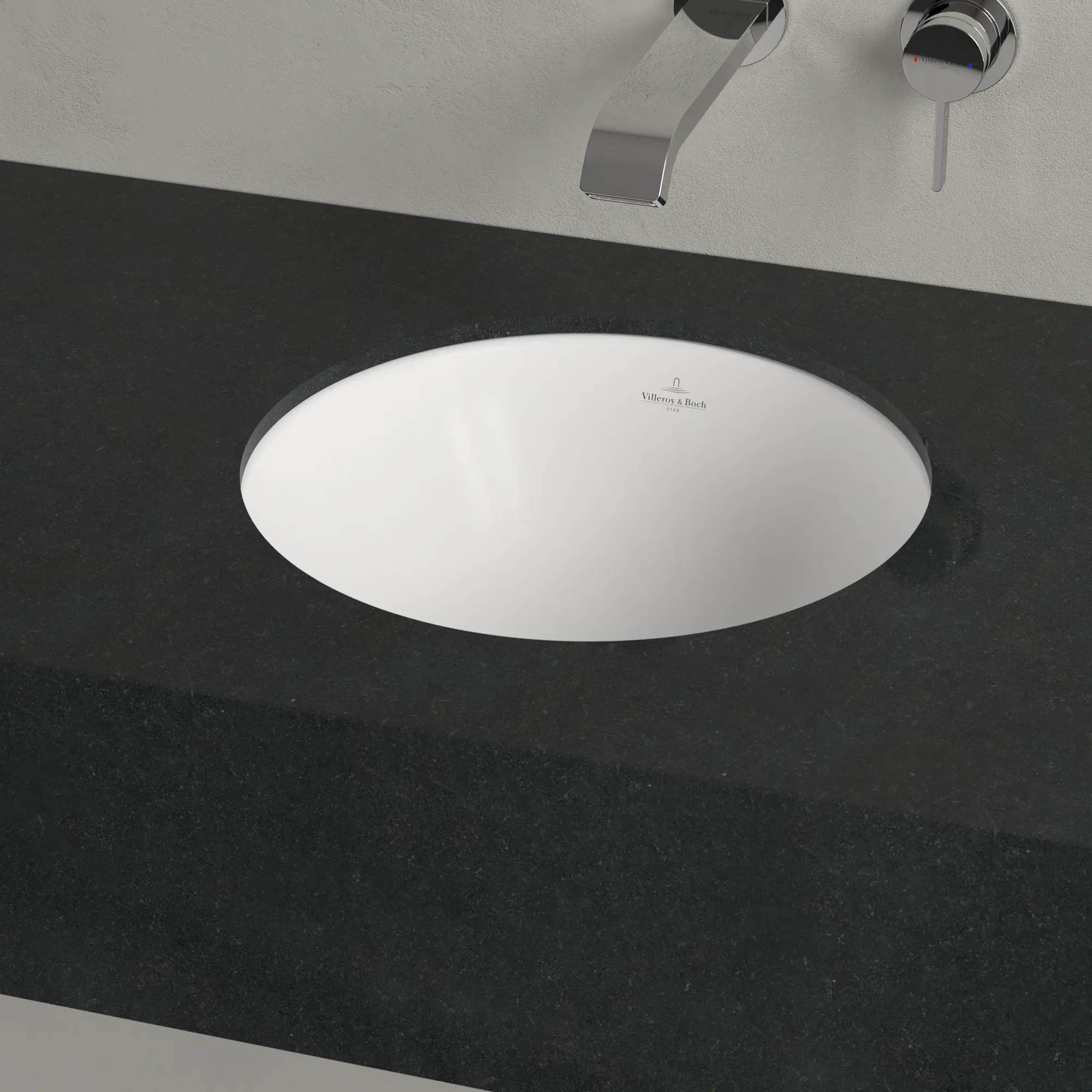 Villeroy & Boch Unterbauwaschbecken Loop & Friends, 330x330x190 mm, Stone White CeramicPlus, TitanCeram, matt, ohne Überlauf Villeroy & Boch Unterbauwaschbecken Loop & Friends, 330x330x190 mm, Stone White CeramicPlus, TitanCeram, matt, ohne Überlauf