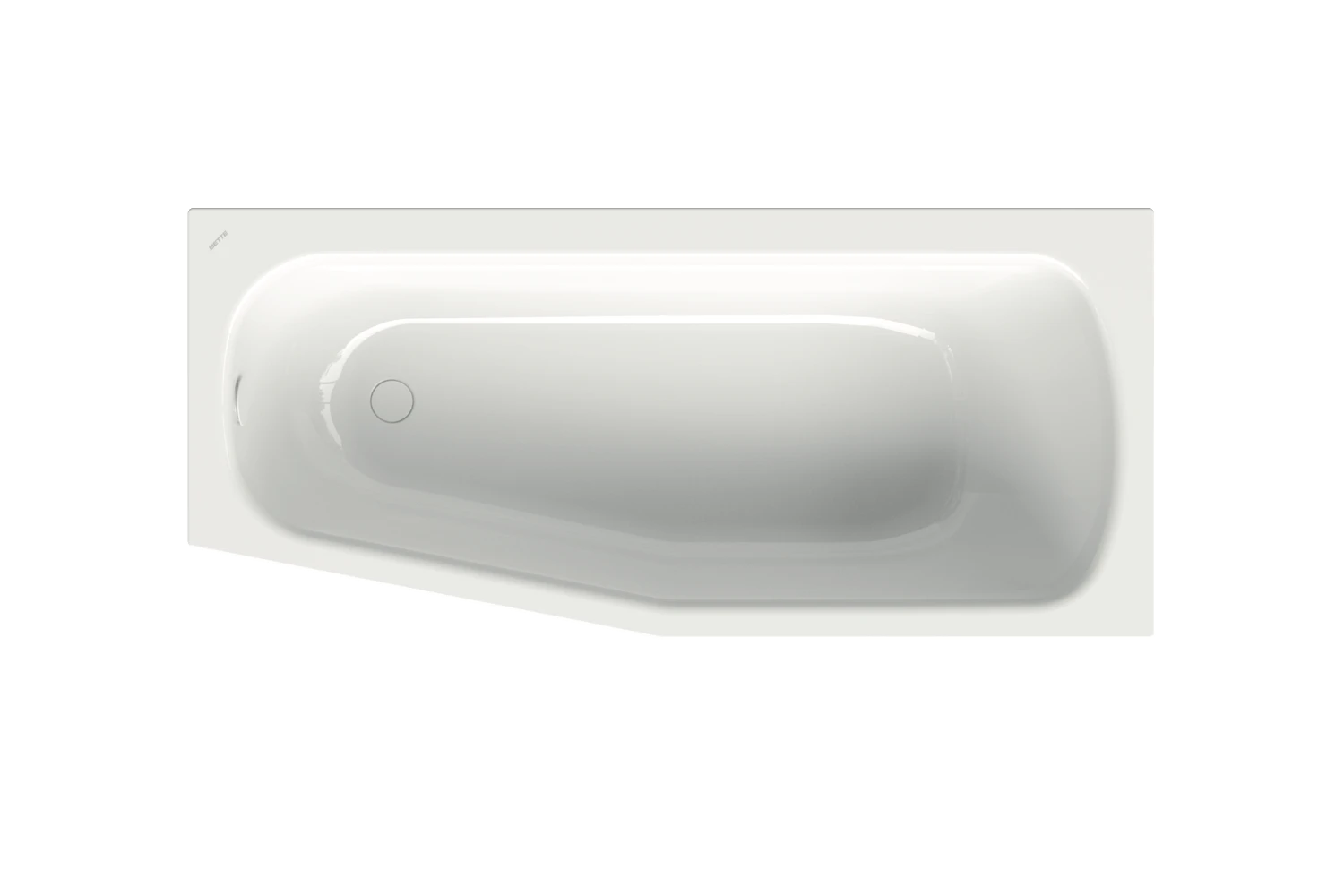 Bette Badewanne „BetteBambino“ fünfeck 157 × 65 cm, Fußablauf, links ohne Wannenträger, in Moosgrün Bette Badewanne „BetteBambino“ fünfeck 157 × 65 cm, Fußablauf, links ohne Wannenträger, in Moosgrün