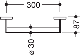 HEWI Haltegriff „System 900“ in Schwarz tiefmatt