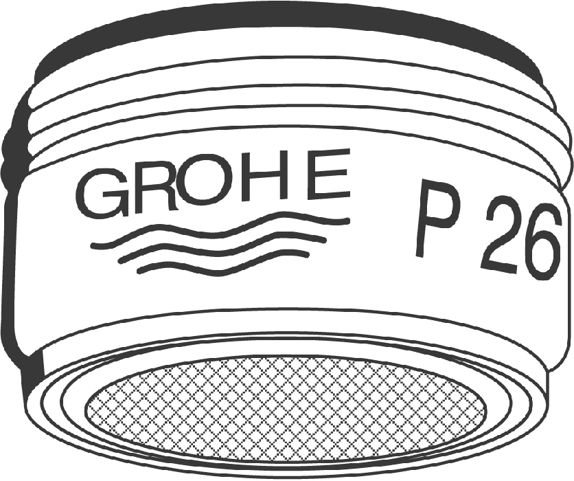 Laminar-Strahlregler 13960, Außengewinde, M 24 × 1, Durchflussklasse Z, ,5 - 9,0 l/min bei 3 bar, chrom