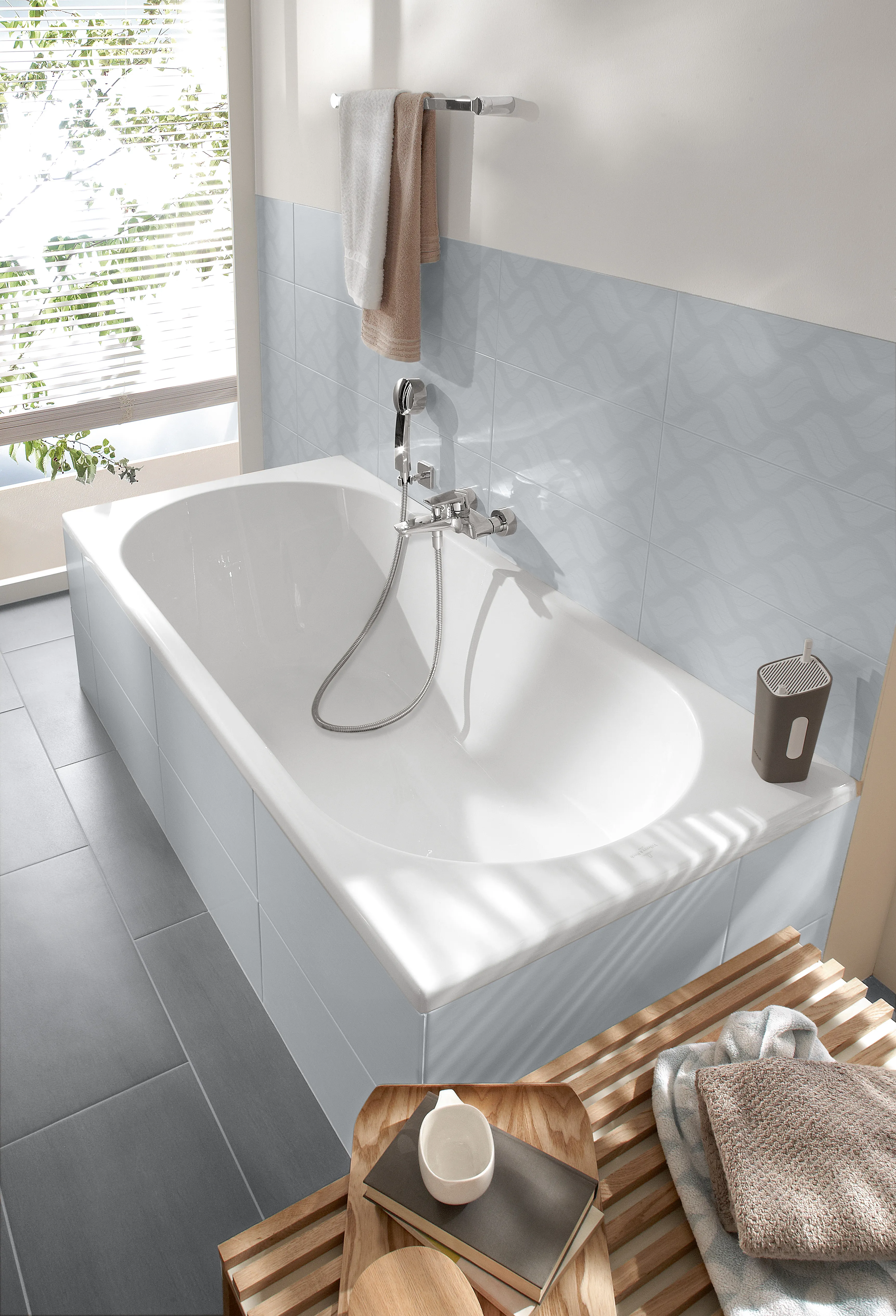 Villeroy & Boch Badewanne „O.novo“ rechteck 170 × 70 cm, Fußablauf