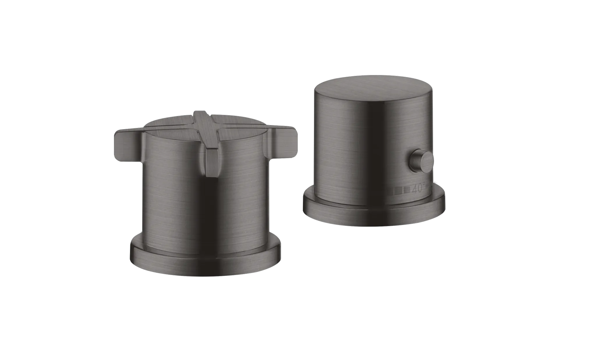 Hansgrohe AXOR Citterio E 2-Loch Thermostatarmatur Brushed Black Chrome, 32,1 l/min, Wannenrandmontage DN15 Hansgrohe AXOR Citterio E 2-Loch Thermostatarmatur Brushed Black Chrome, 32,1 l/min, Wannenrandmontage DN15