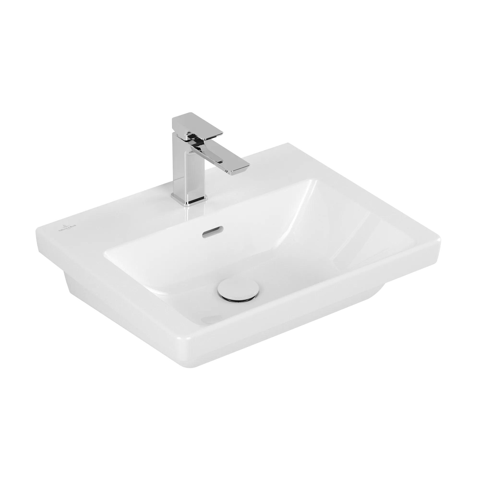 Villeroy & Boch Wandwaschtisch für Montage mit Möbel „Subway 3.0“ 550 × 440 × 165 mm, mit Hahnlochbohrung, Hahnlochposition mittig in Weiß Alpin Villeroy & Boch Wandwaschtisch für Montage mit Möbel „Subway 3.0“ 550 × 440 × 165 mm, mit Hahnlochbohrung, Hahnlochposition mittig in Weiß Alpin