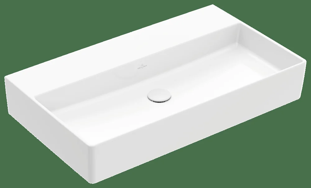 Villeroy & Boch Memento 2.0 Waschbecken TitanCeram 800x470mm Rechteck Weiß Alpin Villeroy & Boch Memento 2.0 Waschbecken TitanCeram 800x470mm Rechteck Weiß Alpin