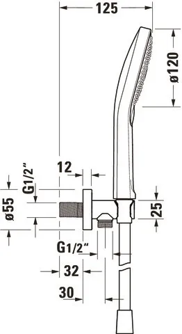 Brausegarnitur „ZubehörArmaturen“ in Weiß (hochglanz)