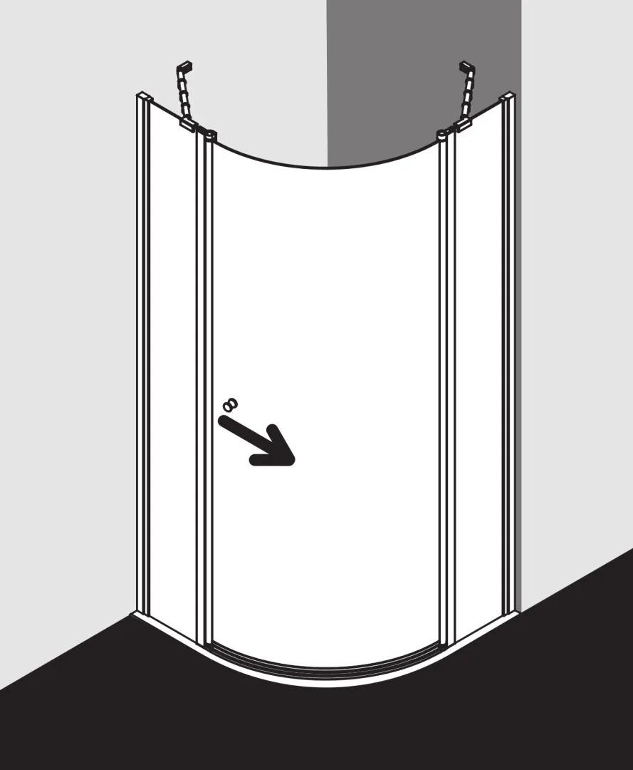 Kermi Duschdesign IBIZA 2000 Viertelkreis-Duschkabine (Schwingtür mit Festfeldern) weiß Kermi Duschdesign IBIZA 2000 Viertelkreis-Duschkabine (Schwingtür mit Festfeldern) weiß