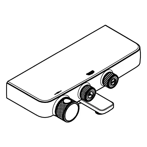 Grohe Grohtherm SmartControl Thermostat-Wannenbatterie, ½ Wandmontage phantom black Grohe Grohtherm SmartControl Thermostat-Wannenbatterie, ½ Wandmontage phantom black