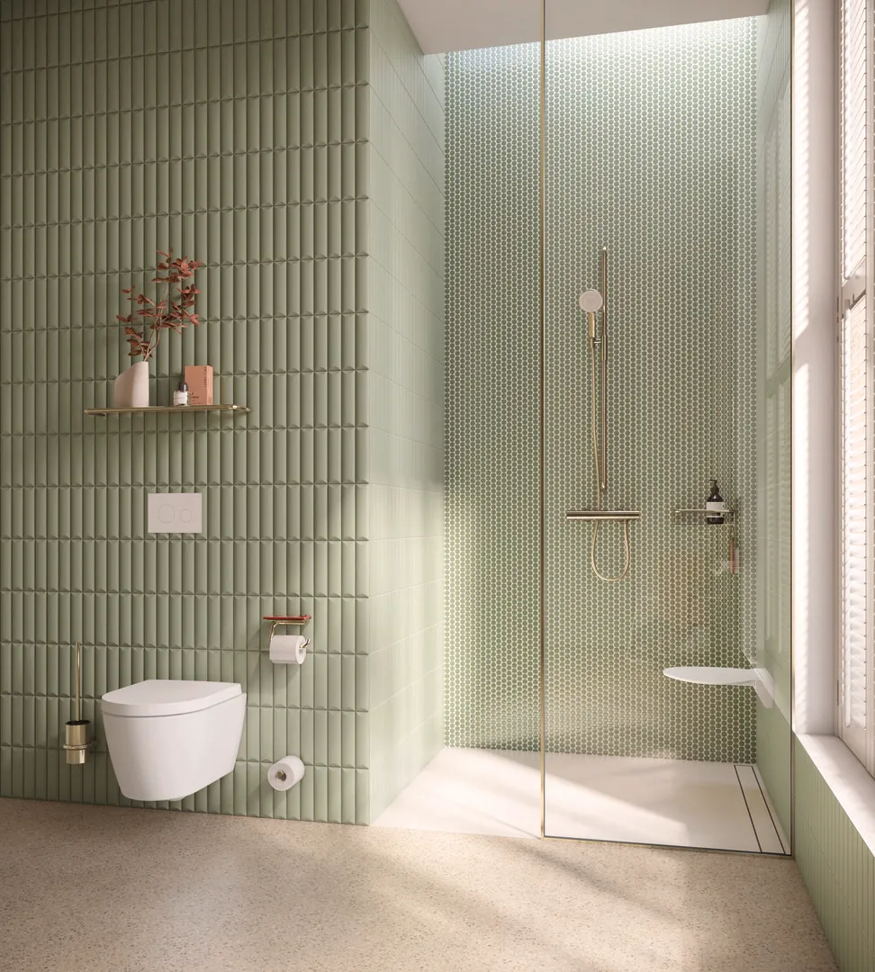 WC-Bürstengarnitur, Edelstahl, PVD beschichtet, zur Wandmontage, in Farbe CK (Messing glänzend) WC-Bürstengarnitur, Edelstahl, PVD beschichtet, zur Wandmontage, in Farbe CK (Messing glänzend)