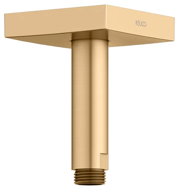 Brausen und Brausezubehör Brausearm Deckenanschluss 100 mm Messing gebürstet eckig Brausen und Brausezubehör Brausearm Deckenanschluss 100 mm Messing gebürstet eckig