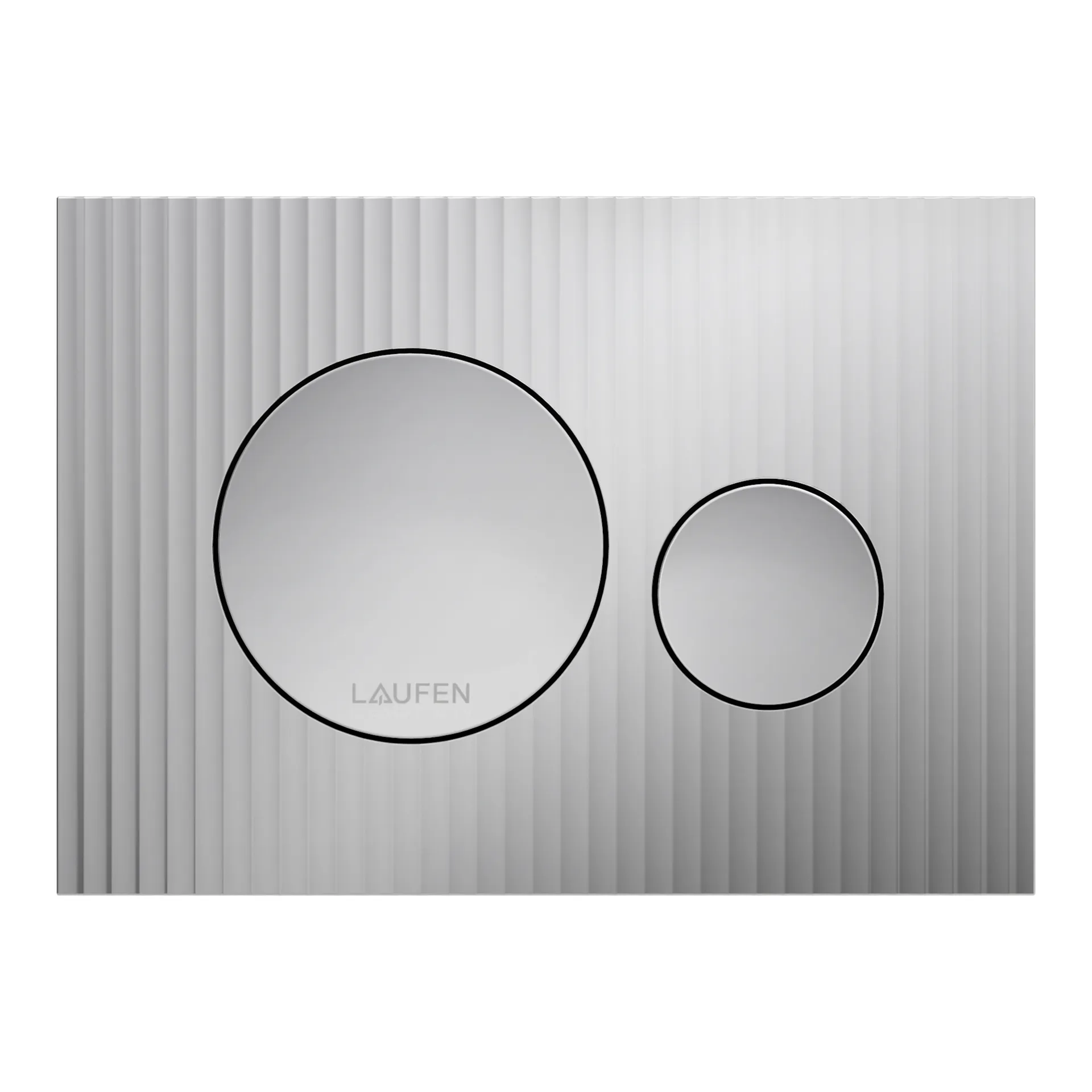 Betätigungsplatte MOONDANCE INEO 203x145x6, aus Kunsstoff, für Frontbetätigung oder Betätigung von oben, für Unterputz-Spülkasten mit Dual-Flush 2-Mengen-Spülsystem, für flächenbündigen Einbau, weiß
