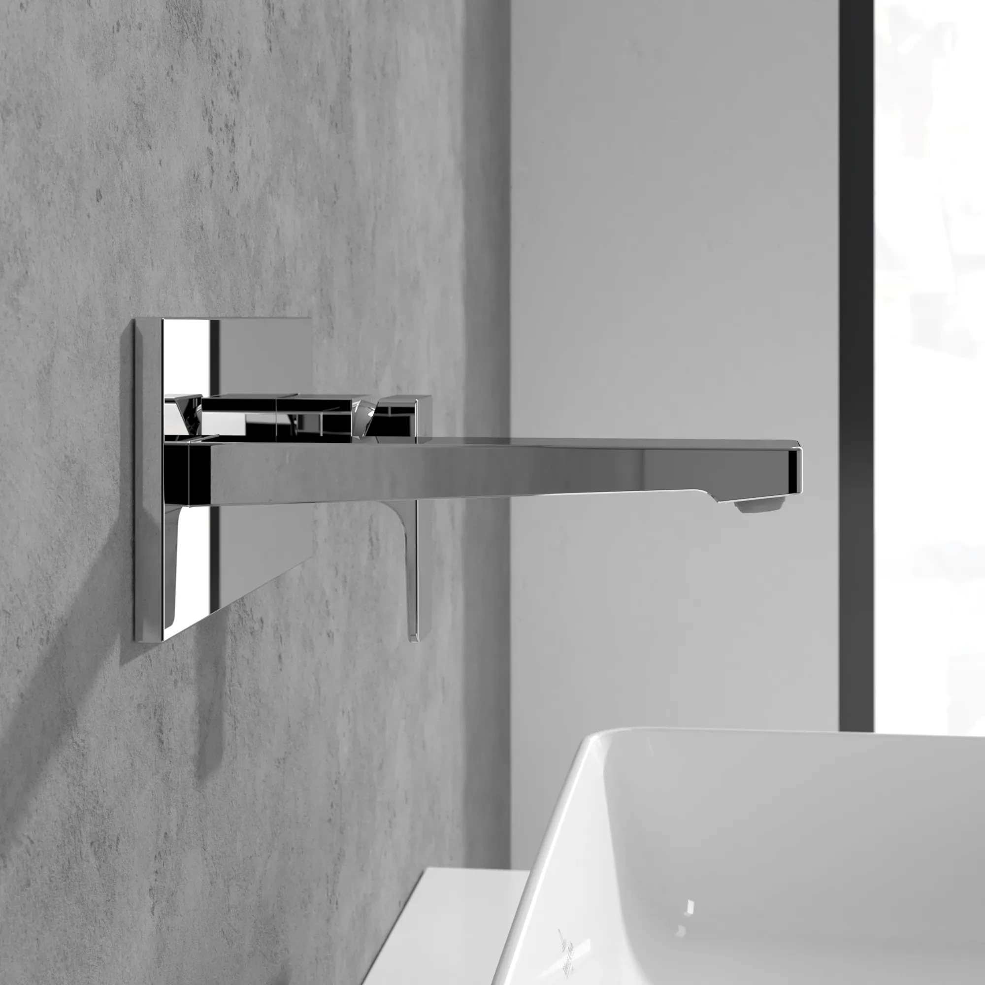 Einhand-Unterputz-Armatur „Architectura Square“ 22,4 cm in Chrom Einhand-Unterputz-Armatur „Architectura Square“ 22,4 cm in Chrom