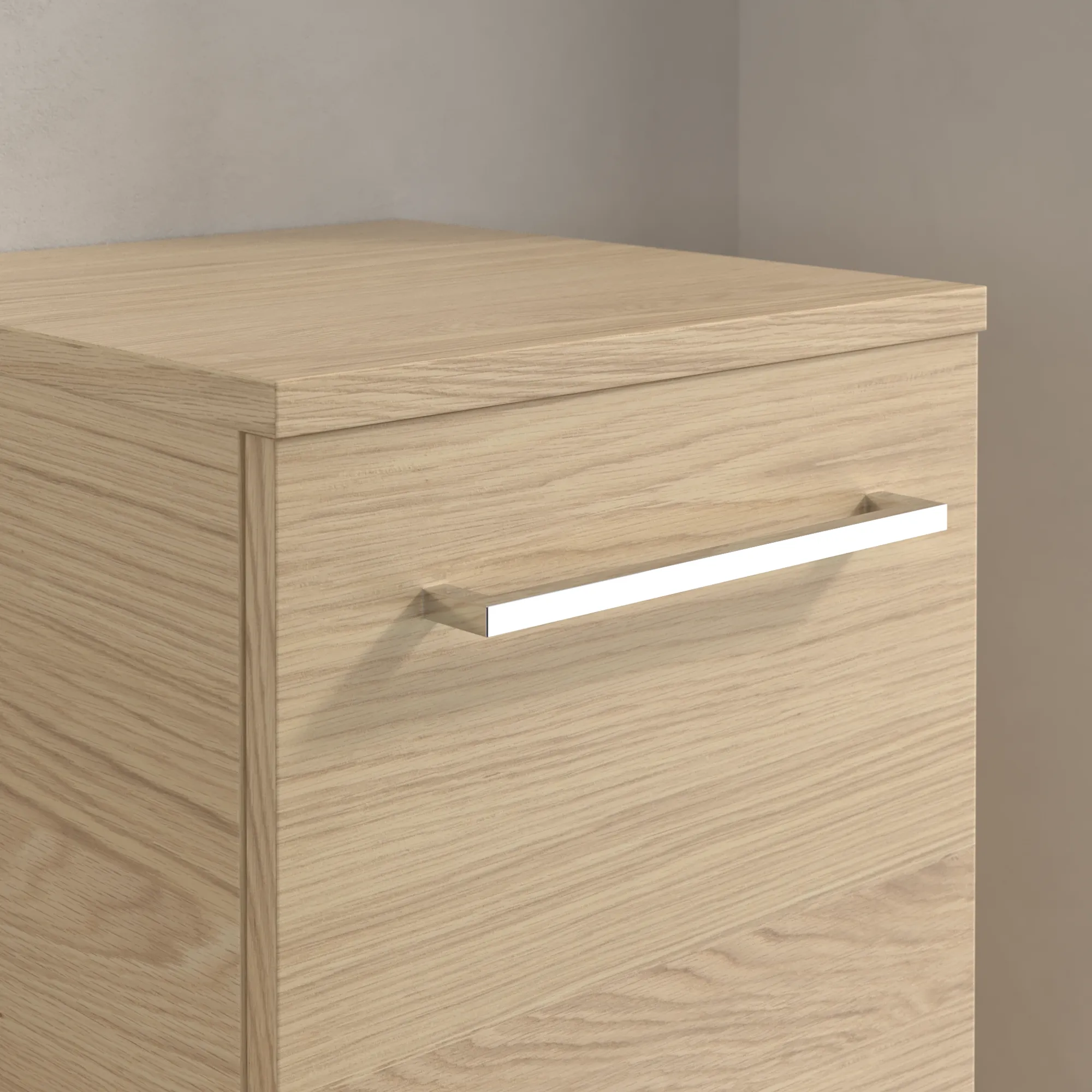 Villeroy & Boch Seitenschrank „Avento“ 35 × 89 × 37,3 × 37,3 cm Nordic Oak, Anschlag rechts, Soft Closing, 1 Tür