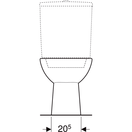 Stand-Tiefspül-WC für Kombination mit Spülkasten „Renova“ 35,7 × 39 cm Stand-Tiefspül-WC für Kombination mit Spülkasten „Renova“ 35,7 × 39 cm