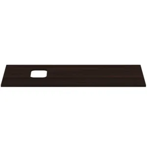 Waschtischplatte i.life B Ausschnitt links für eine Schale 1202x507x18mm Weiß matt
