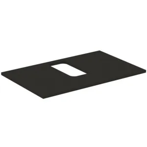 Waschtischplatte i.life B mittiger Ausschnitt für ein Wand-Waschtisch 802x507x18mm Weiß matt