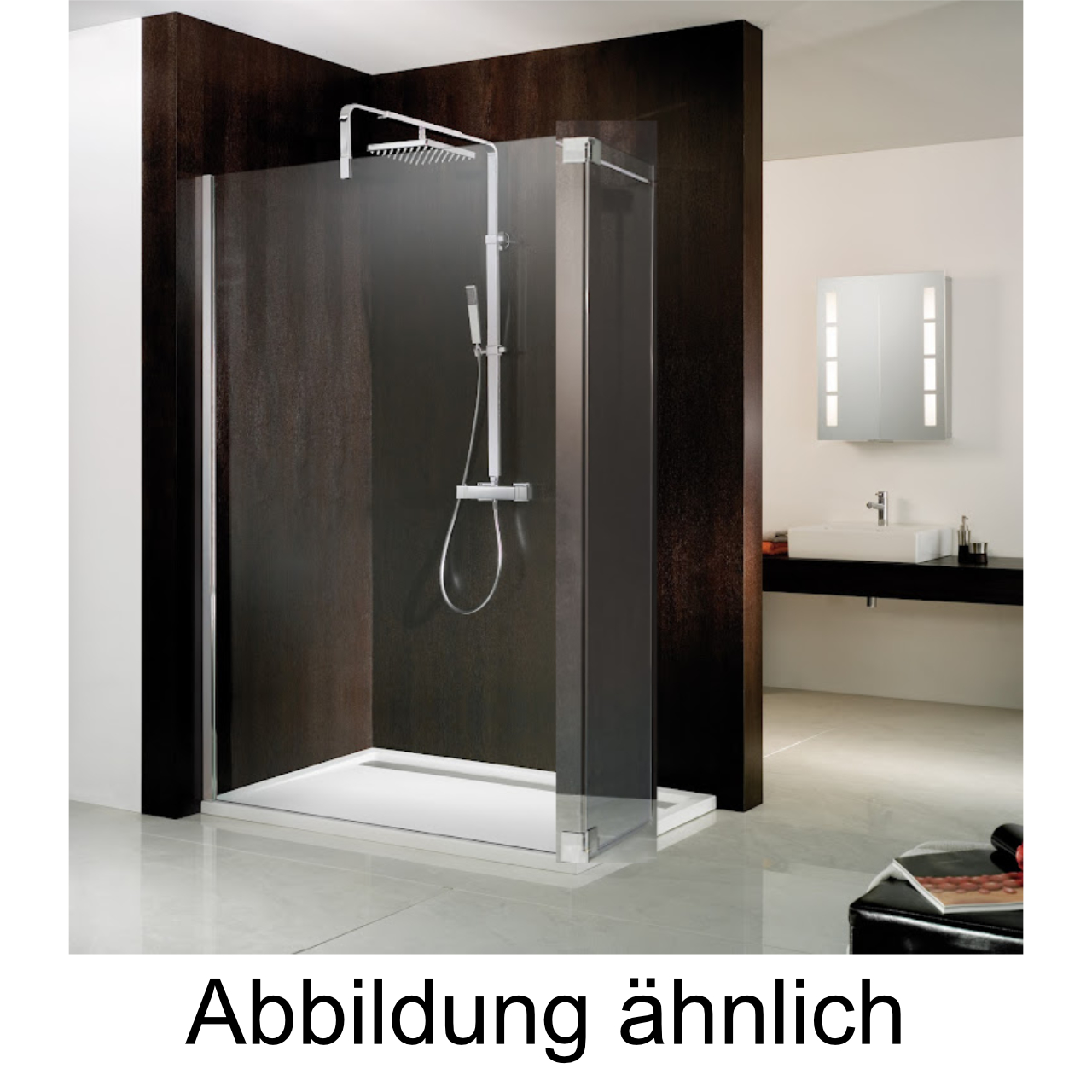 HSK Duschabtrennung Walk-In Frontelement mit beweglichem Seitenteil „Atelier“ Walk in Glas Carré, H: 2000 mm HSK Duschabtrennung Walk-In Frontelement mit beweglichem Seitenteil „Atelier“ Walk in Glas Carré, H: 2000 mm