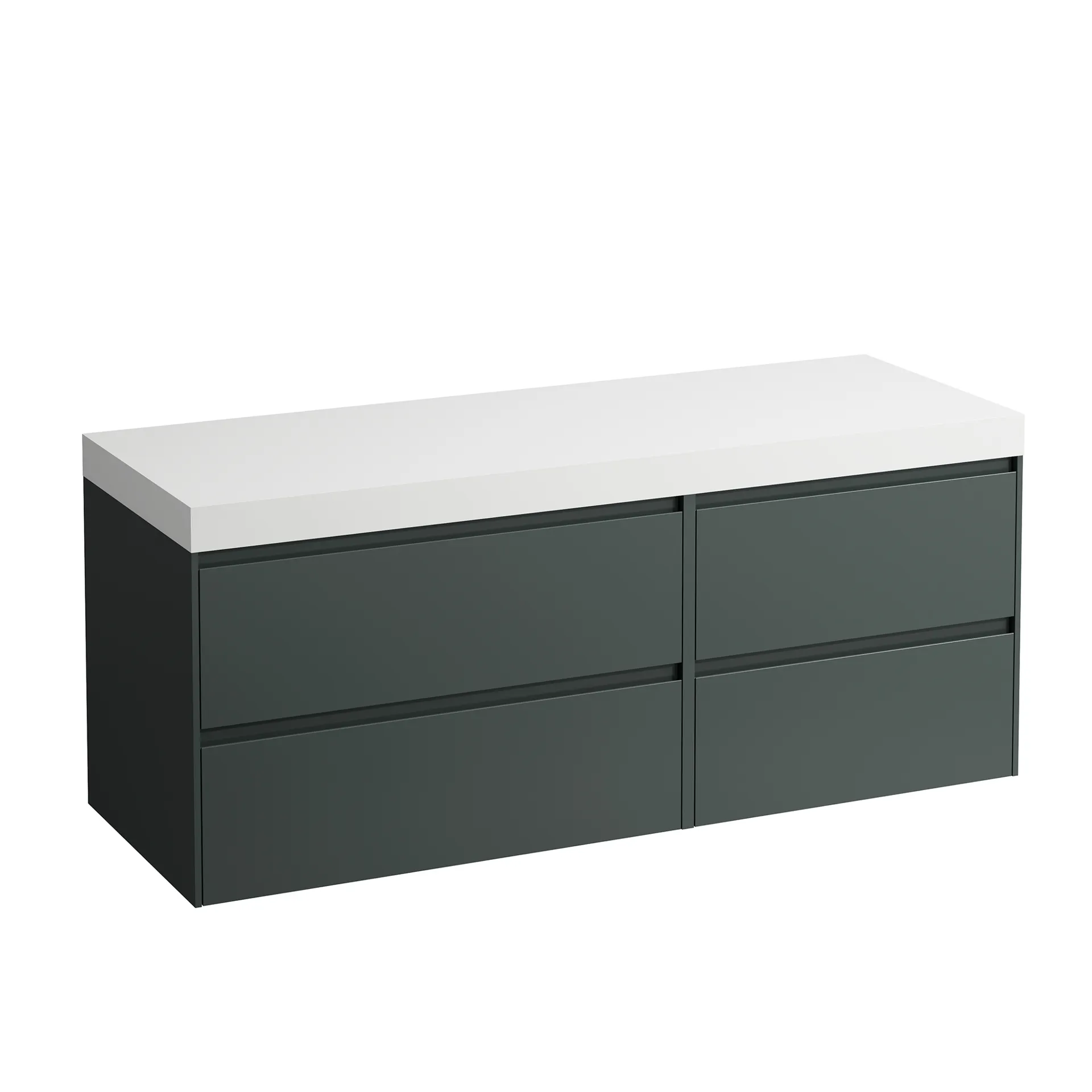 Waschtischunterbau+Waschtischplatte (MODULAR SYSTEM) LANI 495x1370x580 ohne Ausschnitt Abdeckplatte 65 mm (Farbe: .260 weiß matt), mit 4 Schubladen (800 mm links + 600 mm rechts) integrierter Griffleiste Vollauszug und Soft-Close weiß matt Waschtischunterbau+Waschtischplatte (MODULAR SYSTEM) LANI 495x1370x580 ohne Ausschnitt Abdeckplatte 65 mm (Farbe: .260 weiß matt), mit 4 Schubladen (800 mm links + 600 mm rechts) integrierter Griffleiste Vollauszug und Soft-Close weiß matt