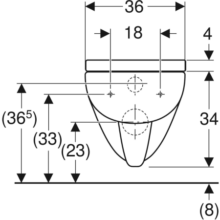 Wand-Tiefspül-WC Set mit WC-Sitz „Renova Plan“ 36 × 38 × 54 cm in weiß alpin, mit Spülrand Wand-Tiefspül-WC Set mit WC-Sitz „Renova Plan“ 36 × 38 × 54 cm in weiß alpin, mit Spülrand