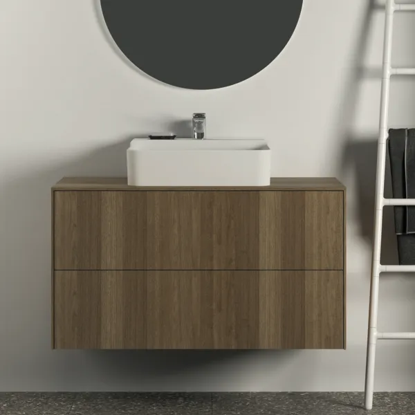 Ideal Standard Waschtischunterschrank „Conca“ 100,2 × 55 × 50,5 cm Walnuss dunkel Furnier Ideal Standard Waschtischunterschrank „Conca“ 100,2 × 55 × 50,5 cm Walnuss dunkel Furnier