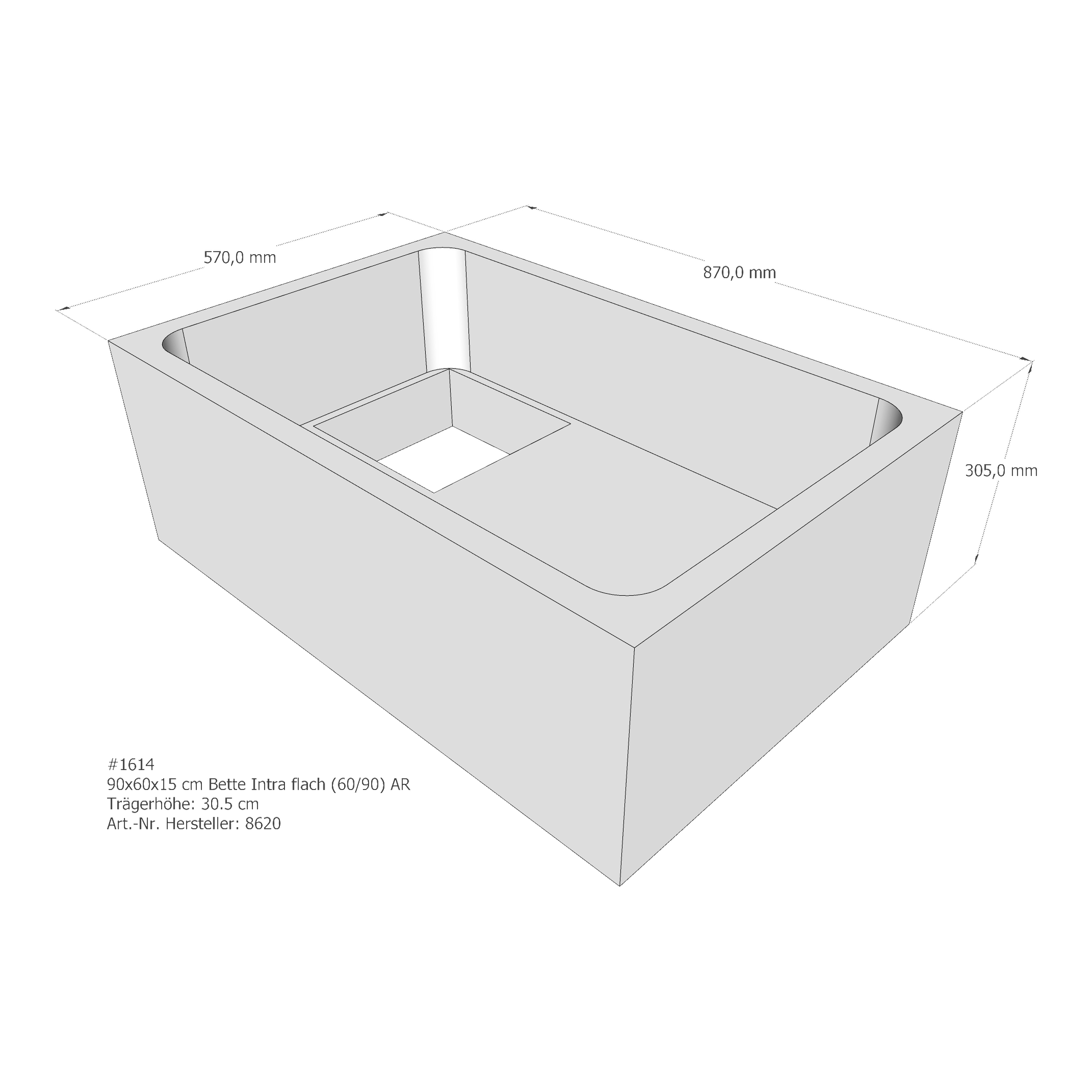 Duschwannenträger für Bette Quinta (flach/Intra) 90 × 60 × 15 cm Breite: 60 cm / Länge: 90 cm Duschwannenträger für Bette Quinta (flach/Intra) 90 × 60 × 15 cm Breite: 60 cm / Länge: 90 cm