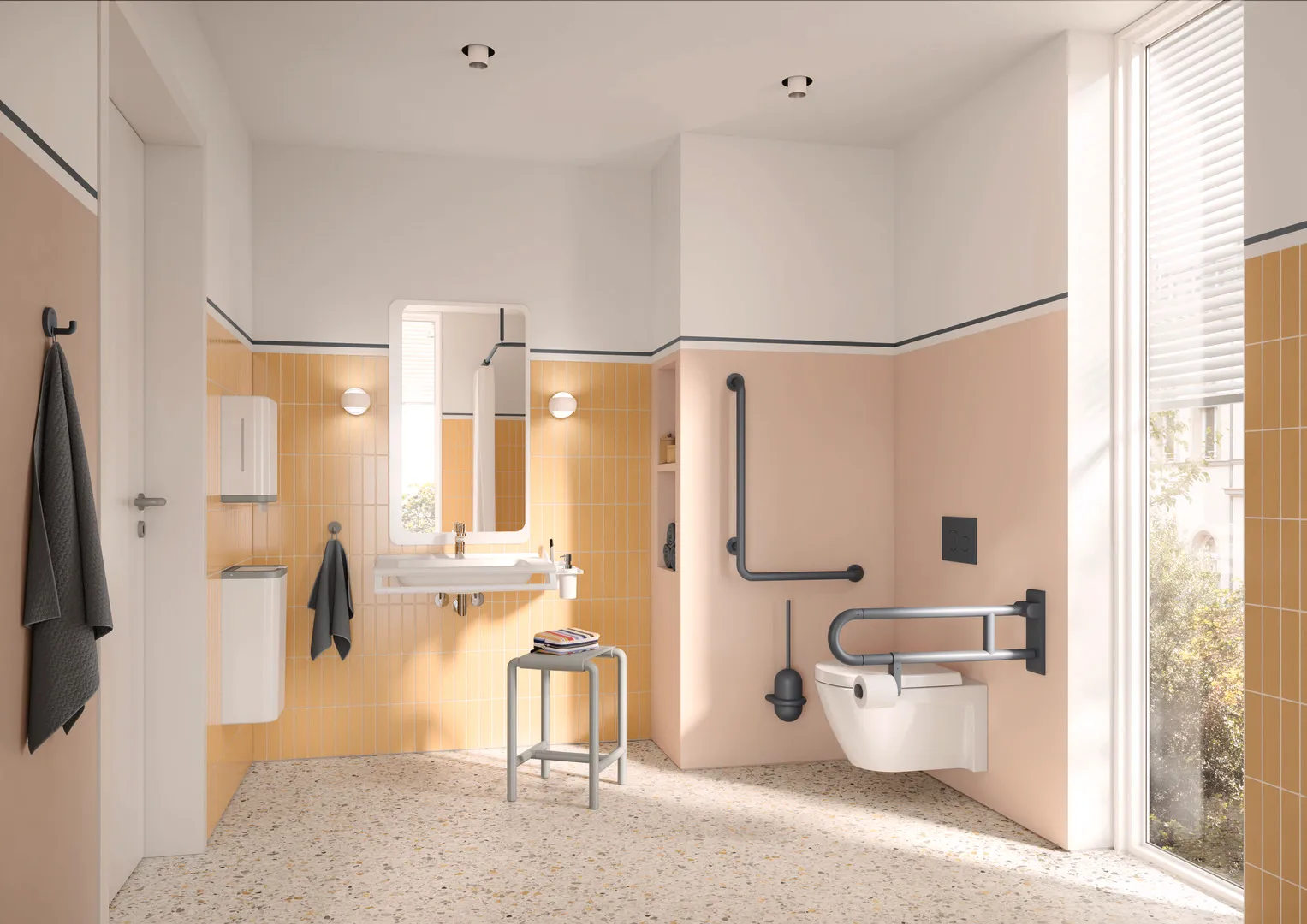 HEWI Aufrüstsatz WC-Papierhalter Serie 801, Anthrazitgrau