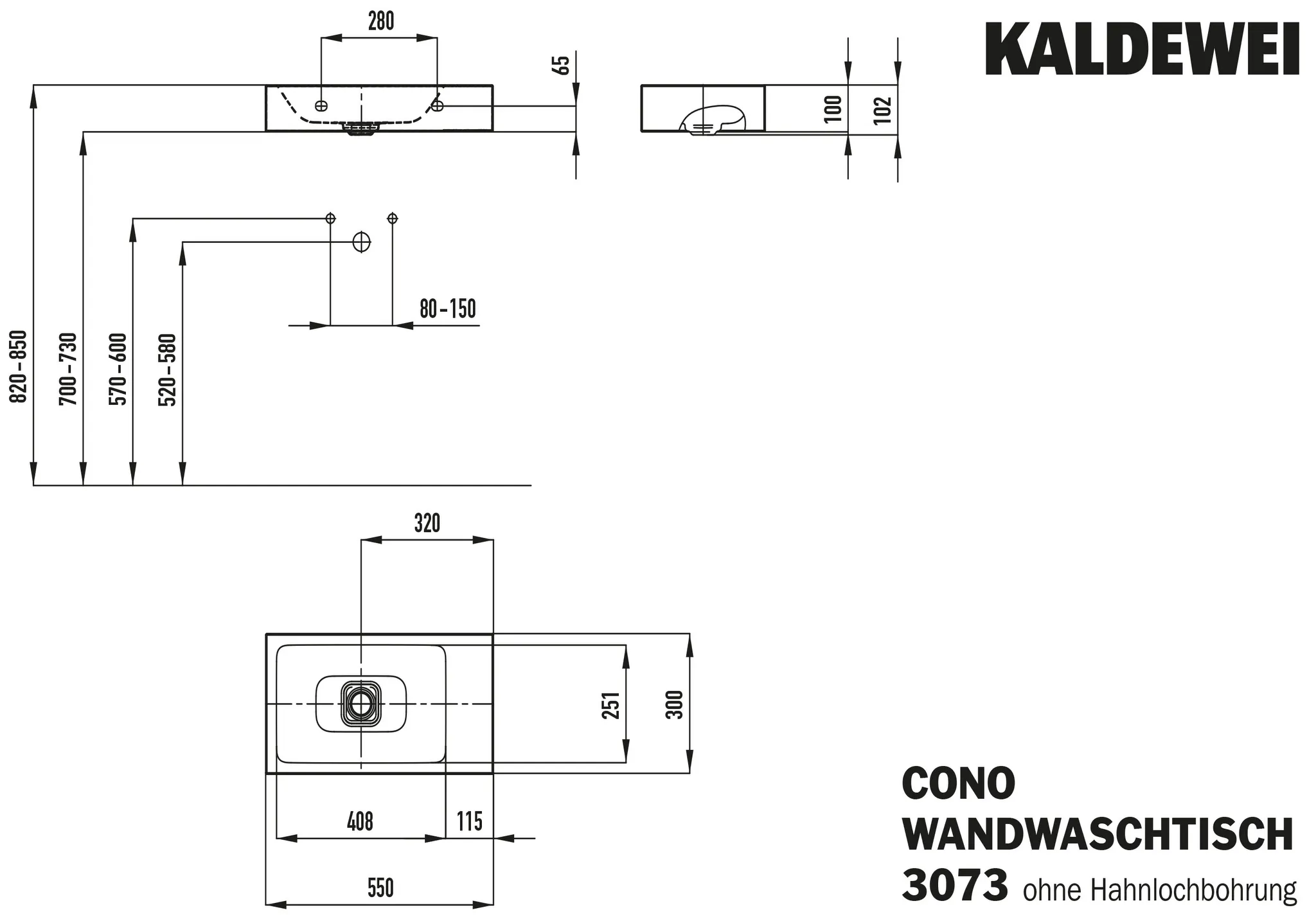 Wandwaschtisch „Cono“ 55 × 30 cm, rechts, ohne Hahnlochbohrung, ohne Überlauf in alpinweiß matt mit Perl-Effekt Wandwaschtisch „Cono“ 55 × 30 cm, rechts, ohne Hahnlochbohrung, ohne Überlauf in alpinweiß matt mit Perl-Effekt