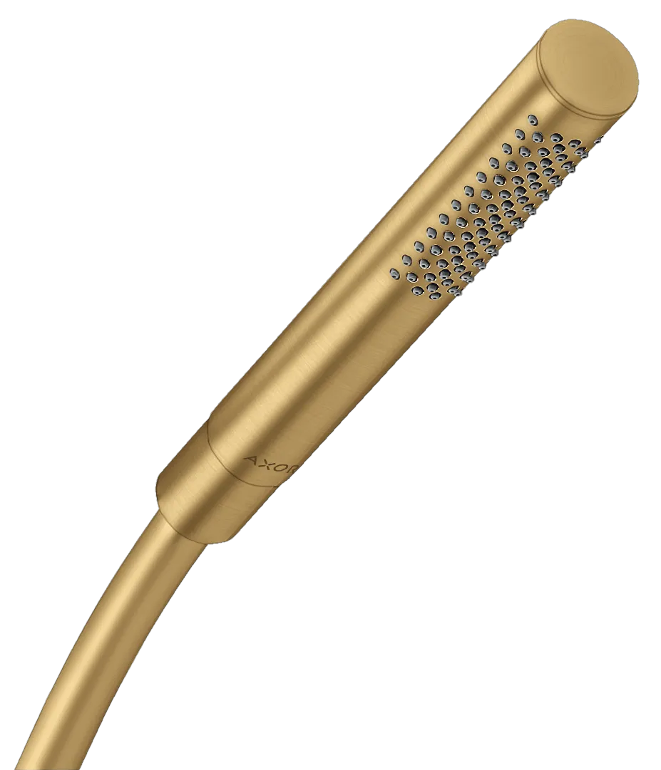 Hansgrohe AXOR Starck Handbrause 1jet Brushed Gold Optic, 68 x 24 mm, Rain-Strahl, QuickClean, max. 8 l/min Durchfluss