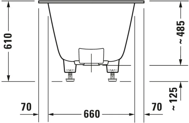 Duravit Badewanne „DuraSquare“ rechteck 180 × 80 cm