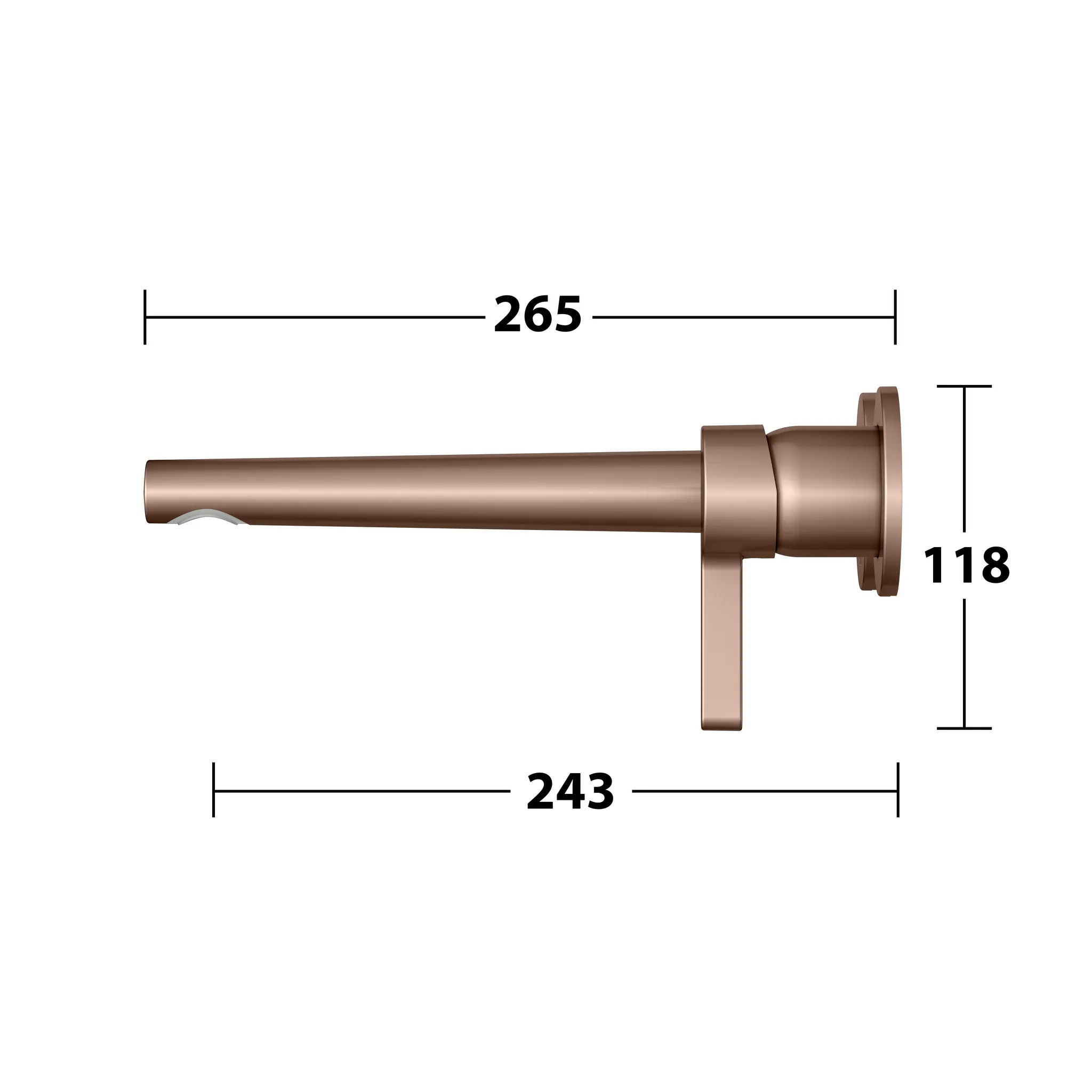 Edition 400 Einhebel-Waschtischmischer UP Ausladung 243 mm Rotgold gebürstet