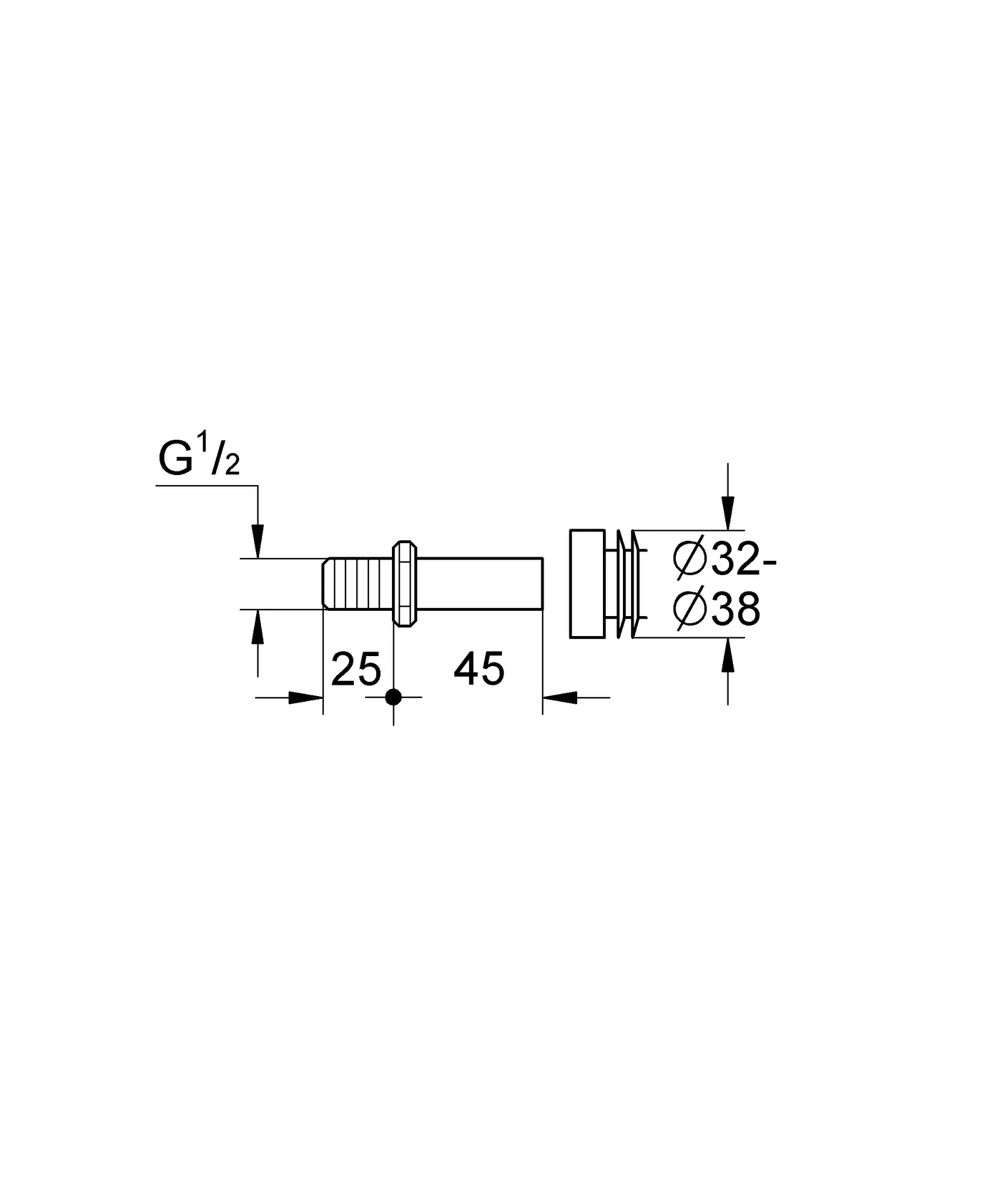 Grohe Urinal-Einlaufgarnitur 37044 DN15 Grohe Urinal-Einlaufgarnitur 37044 DN15