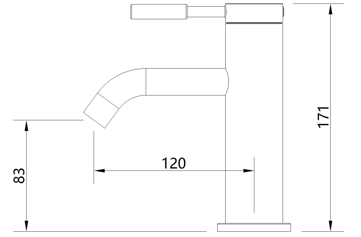 Waschtisch-Einhandbatterie AqvaDesign - rund - 1"1/4 Klick-Klack-Ablaufgarnitur - Kartusche mit keramischen Dichtscheiben - Heißwassersperre - Wassermengendurchflussregulierung - flexible Druckschläuche 3/8", DVGW W270 - chrom