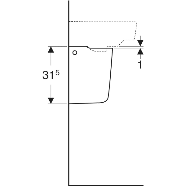 Halbsäule „Renova Compact“ in weiß alpin