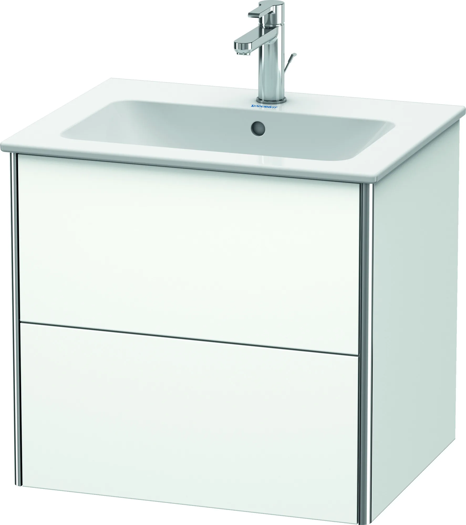Duravit Waschtischunterschrank wandhängend „XSquare“ 61 × 56 × 47,8 cm Weiß Matt