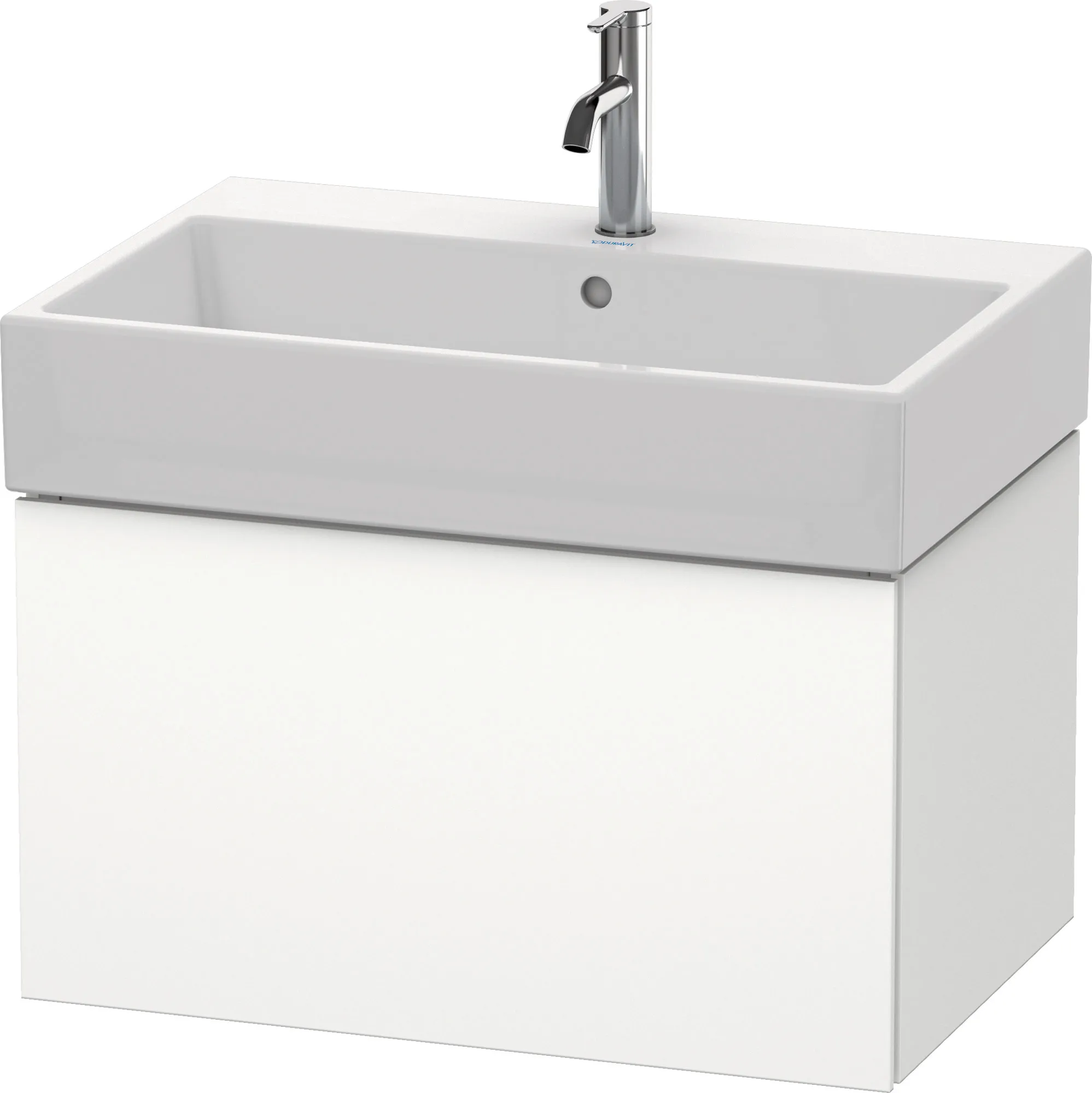 Duravit Waschtischunterschrank wandhängend „L-Cube“ 68,4 × 39,4 × 45,9 cm Weiß Supermatt